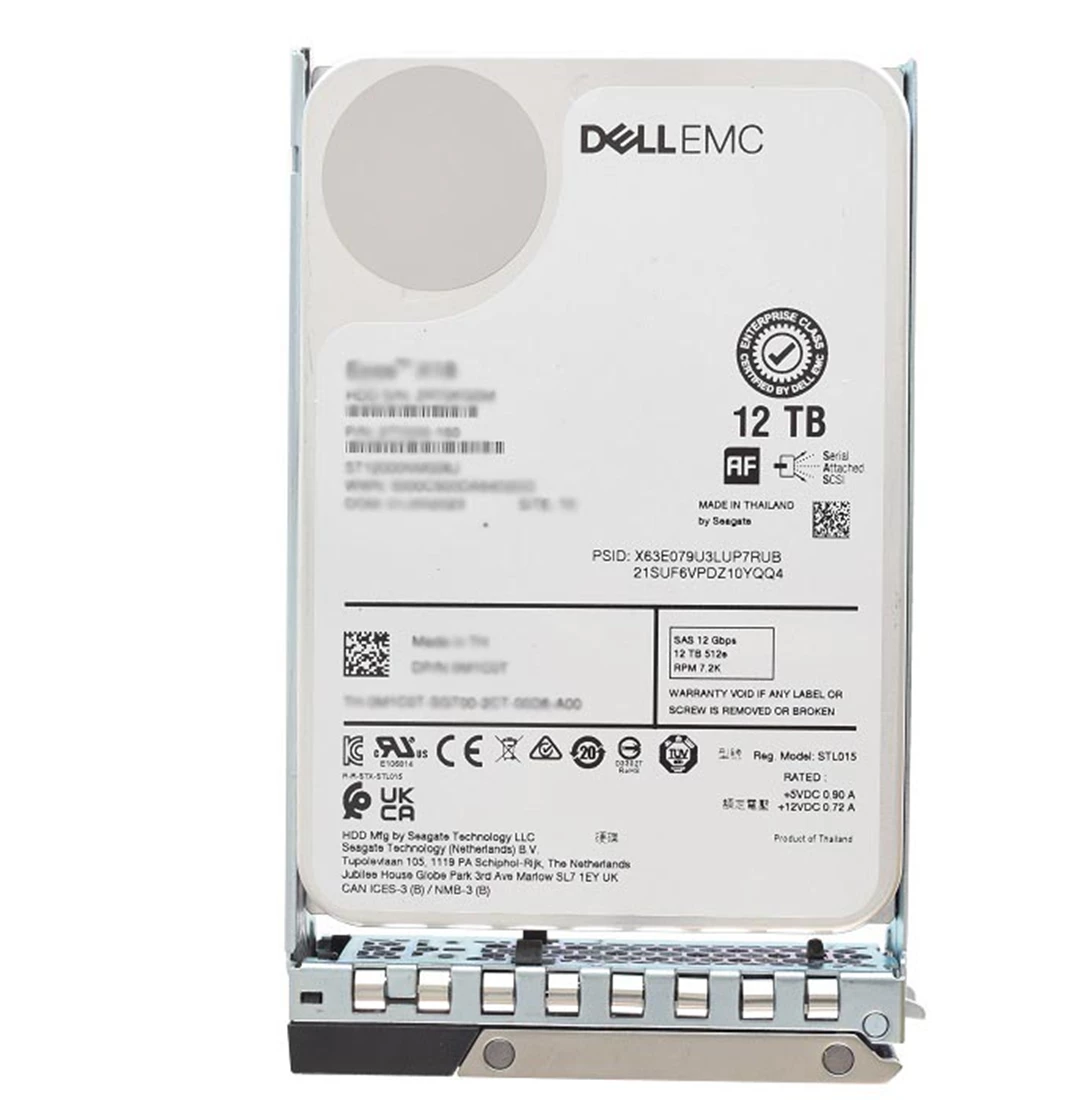 For Dell 400-BGLV 12TB 7.2k 512e 3.5inch 256MB NL SAS-12Gbps Hdd 14G