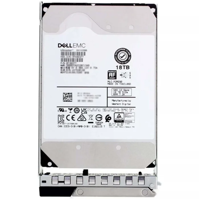 For DellEMC 18M8N 18TB 7.2K RPM SAS 12Gbps 512e 3.5inch Hot-Plug Hard Drive with 14G Kit