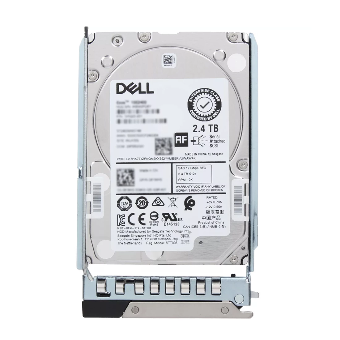 For Dell 161-BCHM 2.4TB 10K 2.5" SAS 12Gbps SED 512e 256MB Hot-Plug HDD