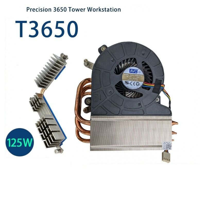 Original VRM & CPU Heatsink Kit for DELL Precision 3650 T3650 125W CPU 7NPYV 93XV1