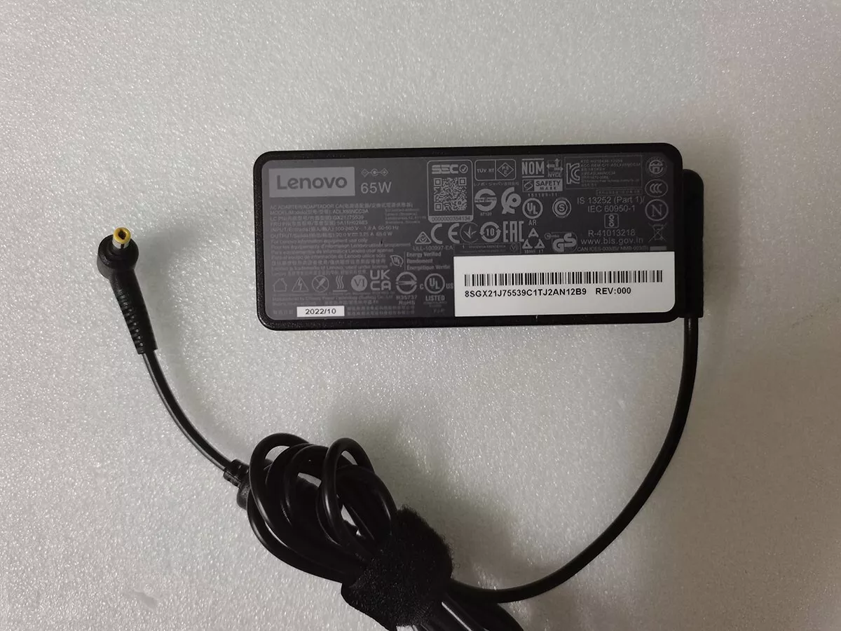 Lenovo Ideapad 65W Power Adapter AC 20V 3.25A 5A11H02883 ADLX65NCC3A