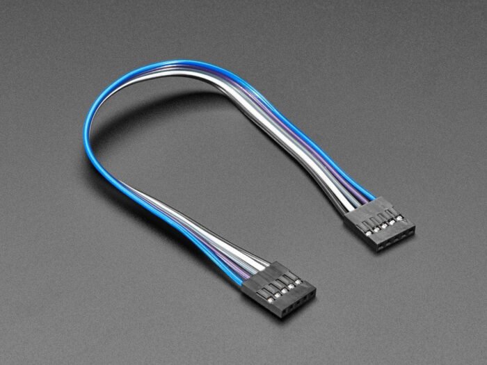 Original 2.54mm 0.1" Pitch 5-pin Jumper Cable - 20cm long - PartsCountry