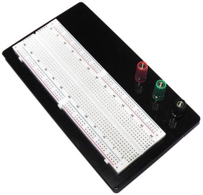 Original Breadboard (Mounted) Full-Size, Aluminium Plate & Binding Posts - PartsCountry