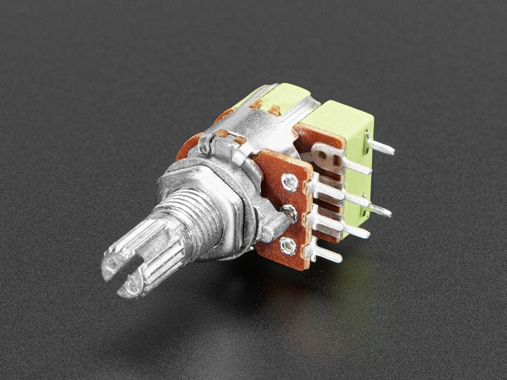 Original Panel Mount 10K Dual Log Potentiometer w/ On-Off Switch (10K Dual Log w Switch) - PartsCountry