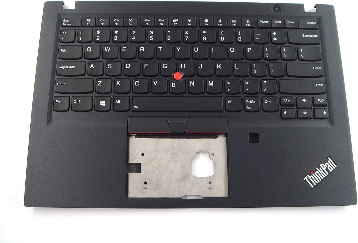 Genuine Original For Lenovo ThinkPad T490S T495S 14.0" Palmrest US Backlit Keyboard Bezel With fingerprint hole 02HM280
