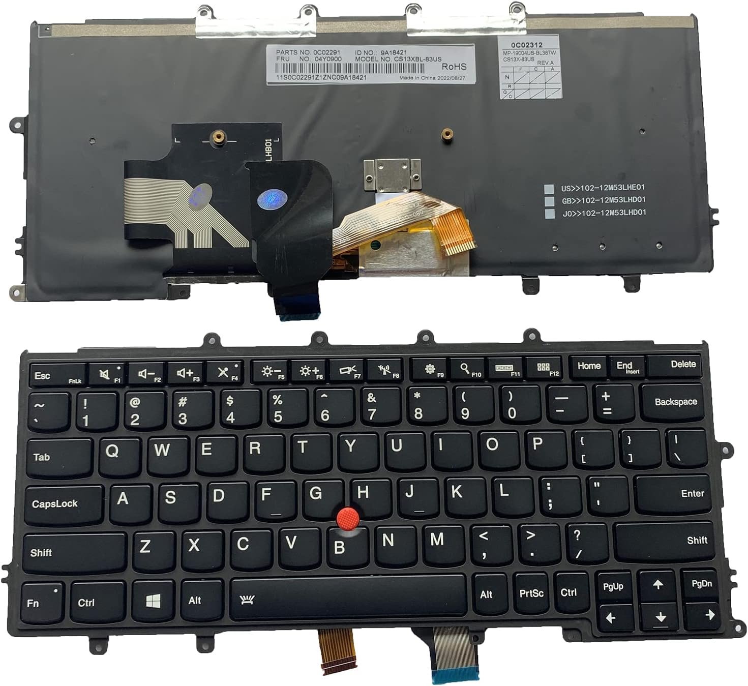 Genuine Original For Lenovo ThinkPad X240 X240S X250 12" US Keyboard Backlit 04X0177 04X0215