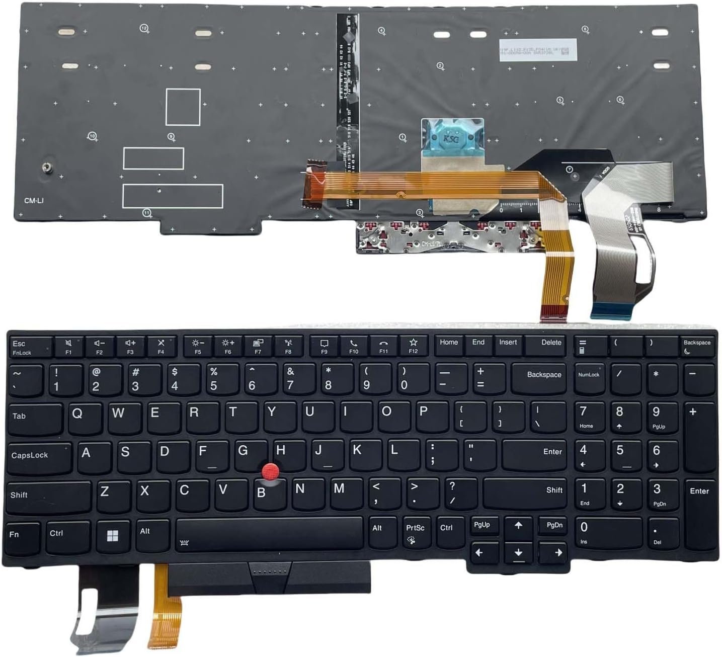 Genuine Original For Lenovo ThinkPad T590 P53S 15" US Keyboard Non-Backlit 01YP640 01YP560 Black